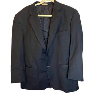 Angelo Nardelli Jacket Men's 43/37 Blazer‎ Pinstripe Black